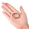uxcell Spring Oval Ring, 4Pcs 1.85 Inch Round Spring Snap Clip Trigger Spring Keyring Buckle for Bags Purses Keychain, Gold Tone view 3