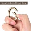 uxcell Spring Oval Ring, 4Pcs 1.85 Inch Round Spring Snap Clip Trigger Spring Keyring Buckle for Bags Purses Keychain, Gold Tone view 4