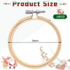 FEBSNOW 16 Pieces 3 Inch Embroidery Hoops Adjustable Bamboo Circle Cross Stitch Hoop Ring Bulk Wooden Round Embroidery Hoop for Art Craft Handy Sewing and Christmas Tree Decoration view 2