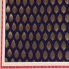 The Design Cart Dark Blue Golden Floral Motifs Silk Brocade Fabric for Arts & Crafts, DIY, Sewing, and Other Projects, Width 44 Inches Package of 10 Metre HP-21001518-8 view 2