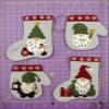 Rachel's Of Greenfield Christmas Crafts, Christmas Gnomes Ornament kit, Felt kit, DIY Ornament Kit, Complete Craft Kit, White,Green,Red,Silver view 2