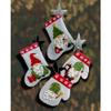 Rachel's Of Greenfield Christmas Crafts, Christmas Gnomes Ornament kit, Felt kit, DIY Ornament Kit, Complete Craft Kit, White,Green,Red,Silver view 3
