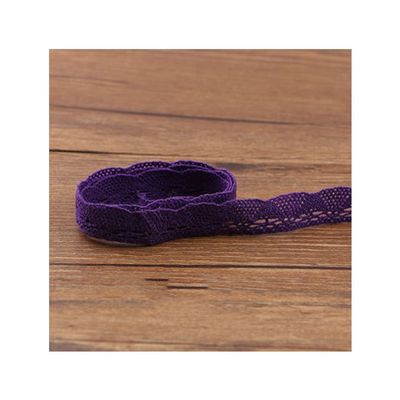 BAN.P 5 Yards Lace Cotton Lace Sewing Home Furnishing Garment Accessories DIY Material Wedding Decoration Sewing Craft Supply (Color : Purple, Size : Width: 1.2cm-2cm)