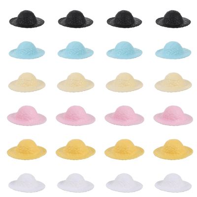 Miniature Doll Straw Hats Collection - 24 Tiny Hats for Dolls