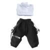 niannyyhouse Ob11 Short Vest Chain Cargo Pants 1/12 BJD Doll Dress Up (White+Black) view 1