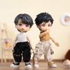 niannyyhouse Ob11 Short Vest Chain Cargo Pants 1/12 BJD Doll Dress Up (White+Black) view 2
