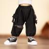 niannyyhouse Ob11 Short Vest Chain Cargo Pants 1/12 BJD Doll Dress Up (White+Black) view 4