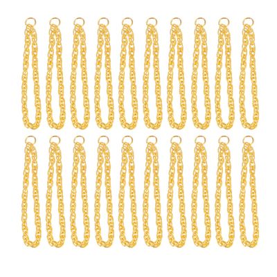 jojofuny 25pcs Mini Gold Necklaces Chains for Doll: Golden Necklace Chains for Doll Dress Up Decor Photo Props, Dollhouse DIY Accessories