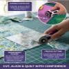 The Quilted Bear Quilting Rulers - Transparent Acrylic Non Slip Quilting, Patchwork & Sewing Ruler with Clear Black Lines & 30, 45 & 60 Degree Angles for Perfect Accuracy & Precision (2" x 12.5") view 4