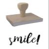 Infusion Smile! Rubber Stamp, 2 X 3'' Wood Stamp view 1