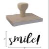 Infusion Smile! Rubber Stamp, 2 X 3'' Wood Stamp view 4