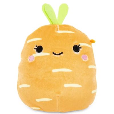 Squishmallow Oficial Kellytoy Food Squad Plush Toys Soft Plush Animal (Caroleena Carrot, 8 Inch)