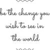 Infusion Be The Change You Wish to See in The World Rubber Stamp, 4 X 4'' Wood Stamp view 2