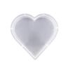Coaster Silicone Molds, Large Silicone Resin DIY Molds, Flexible Heart-Shape Resin Silicone Molds for Flower Preservation, Resin Art, Casting Resin, Epoxy Resin, DIY Wedding, White, 8.7*7.87*2.05inch view 2