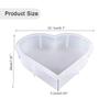 Coaster Silicone Molds, Large Silicone Resin DIY Molds, Flexible Heart-Shape Resin Silicone Molds for Flower Preservation, Resin Art, Casting Resin, Epoxy Resin, DIY Wedding, White, 8.7*7.87*2.05inch view 4