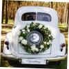 Yardwe Wedding Car Floral Decoration Floral Florist Flower Mud Reinforced Ring Holder view 3