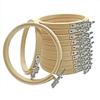 Cldamecy 12 Pieces 4 inch Embroidery Hoops,Round Bamboo Adjustable Circle Frame Cross Stitch Hoops for Christmas Ornament,Embroidery,Decoration,Art Craft and DIY Project view 1