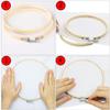 Cldamecy 12 Pieces 4 inch Embroidery Hoops,Round Bamboo Adjustable Circle Frame Cross Stitch Hoops for Christmas Ornament,Embroidery,Decoration,Art Craft and DIY Project view 4