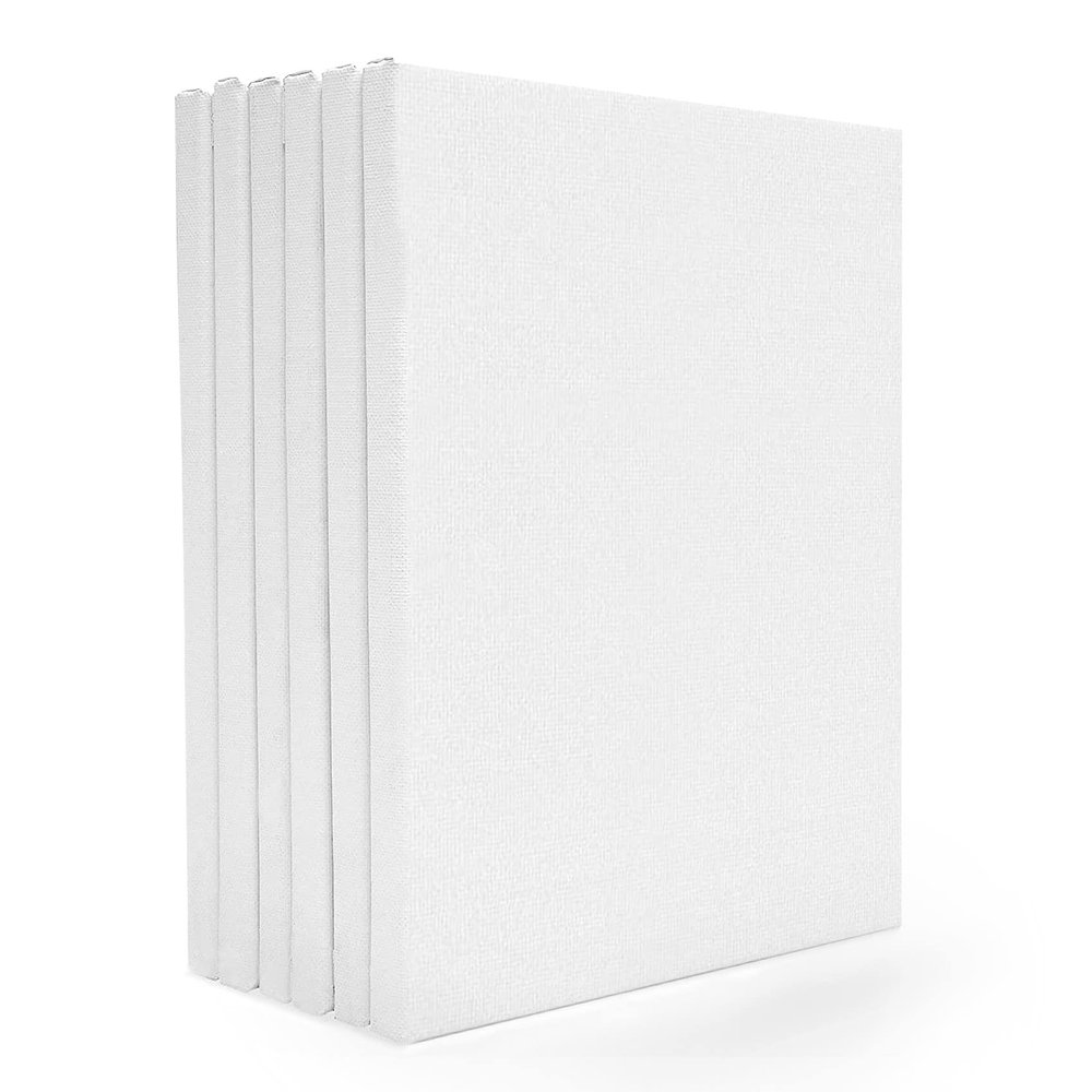 MEECI 6 Pack Canvases for Painting with 8x10, Stretched Blank Canvas Framed White Canvas Boards Painting Supplies Art Board Paint Canvas Panels DIY Gift for Kids Adults Artist Hobby Painters