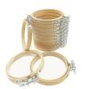 Cldamecy 12 Pieces 3 inch Embroidery Hoops,Round Bamboo Adjustable Circle Frame Cross Stitch Hoops for Christmas Ornament,Embroidery,Decoration,Art Craft and DIY Project view 1