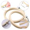 Cldamecy 12 Pieces 3 inch Embroidery Hoops,Round Bamboo Adjustable Circle Frame Cross Stitch Hoops for Christmas Ornament,Embroidery,Decoration,Art Craft and DIY Project view 3