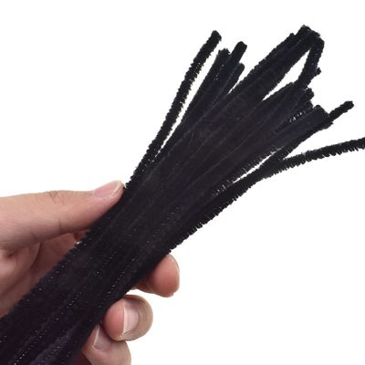 HAHIYO 12inches*6mm Black 70PCs Pipe Cleaner Craft Chenille Stem Extra Long Chenille Cleaner Pipe Stem Stable&Soft Craft Supplies Set for Creative DIY Arts Craft Project DIY Art Supplies