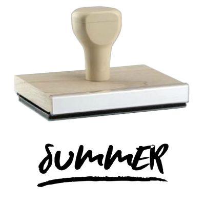 Infusion Summer Rubber Stamp, 1 X 2'' Wood Stamp