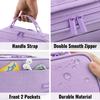 JOINPRO Large Capacity Pencil Case, 4 Compartment Pen Pouch Organizer with Double Zipper, Storage Bag for School, Office, Teen Girl Boy Men Women (Purple) view 3