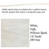 The Beadsmith Artificial Sinew Waxed Thread Flat Polyester Craft String, White Color, 5-Ply, 4-Ounce Spool, 131 yds / 394 ft, Durable & Splittable view 4