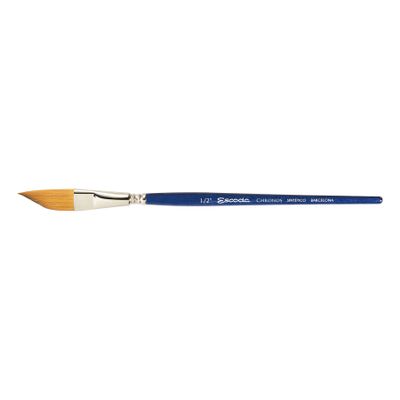 Escoda Chronos Series 1353 Artist Watercolor & Acrylic Paint Brush, Synthetic Toray Fiber & Red Sable Blend, Dagger Striper, Size 3/4 Inch