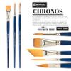 Escoda Chronos Series 1353 Artist Watercolor & Acrylic Paint Brush, Synthetic Toray Fiber & Red Sable Blend, Dagger Striper, Size 3/4 Inch view 4