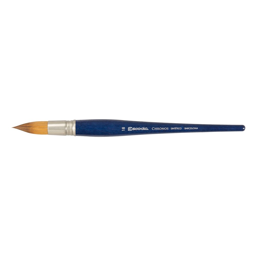 Escoda Chronos Series 1355 Artist Watercolor & Acrylic Paint Brush, Synthetic Toray Fiber & Red Sable Blend, Mop, Size 18