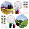 Needle Felting Kits Beginners, DIY Wool Needle Felting Starter Kit, Needle Felt Set with Picture Frame, Foam Pad, Felt Cloth and Instructions, Used for Home Decoration, Beginner, Art Craft(2 Sets) view 1