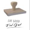 Infusion Eat Good Feel Good Rubber Stamp, 2 X 3 Wood Stamp view 1