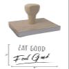 Infusion Eat Good Feel Good Rubber Stamp, 2 X 3 Wood Stamp view 4