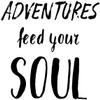 Infusion Adventures Feed Your Soul, Travel Phrases Rubber Stamp, 2 X 2 Wood Stamp view 2