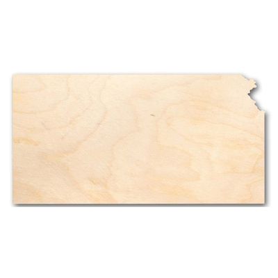 Unfinished Wood Kansas Shape State Craft up to 46" DIY 20" / 1/8"