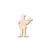 Unfinished Wood Chef Hat Shape Kitchen Craft up to 46" DIY 20" / 1/8" view 1