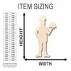 Unfinished Wood Chef Hat Shape Kitchen Craft up to 46" DIY 20" / 1/8" view 2