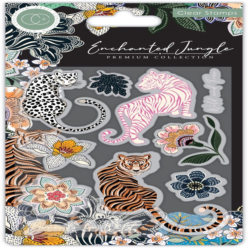 Craft Consortium A5 Clear Stamps-Enchanted Jungle -CSTMP080