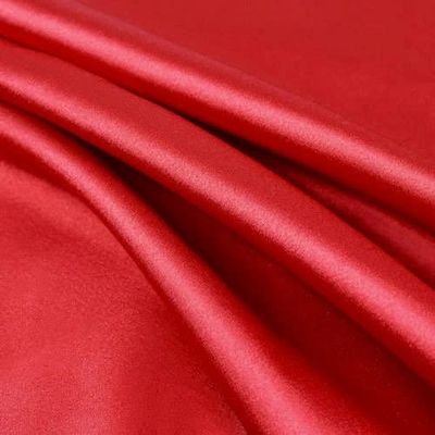 Payton RED Faux Silk Minimal Stretch Charmeuse Satin Fabric by The Yard - 10017
