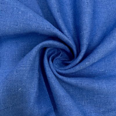 Karla Denim Blue Soft Hand Feel Linen Rayon Fabric by The Yard for Clothes, Costumes, Crafts, etc - 10194