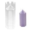 Candle Resin Molds, Hexagon DIY Candle Mould, Plastic Pillar Soap Making Mold, Flexible Cylinder Candle Mould for DIY Soap, Art Craft, Candlelight Dinner, Epoxy Resin Art Crafts, Transparent view 4