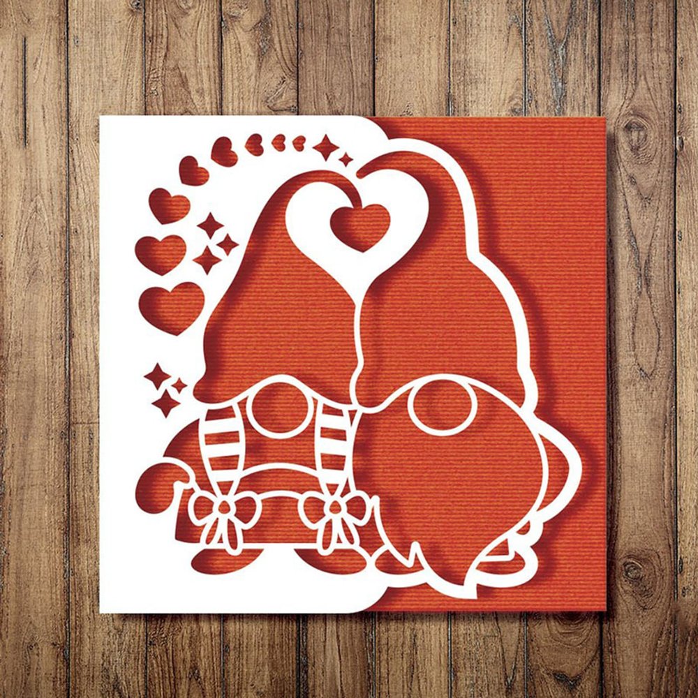 Valentine's Day Gnome Metal Die Cuts, Cutting Dies for Card Making Clearance, Embossing Dies for Scrapbooking, DIY Album Paper Cards Decoration