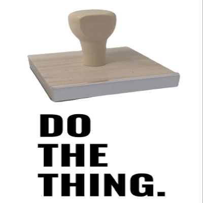 Infusion Do The Thing Rubber Stamp, 3 X 3 Wood Stamp