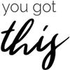 Infusion You Got This Rubber Stamp, 3 X 3 Wood Stamp view 2