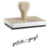 Infusion Satur-Yay Rubber Stamp, 1 X 2 Wood Stamp view 1