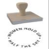 Infusion Women Hold Up Half The Sky Rubber Stamp, 3 X 3'' Wood Stamp view 1