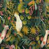 Spoonflower Fabric - Birds Palm Trees Flowers Rain Forest Tucan Cockatoo Tropical Printed on Organic Cotton Sateen Fabric Fat Quarter - Sewing Quilting Apparel Home Decor view 1