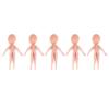5 Piece Pre-Made Felt Body Frames 2.8 inch to Make Fairies, Mummies, Gnomes, Aliens Easier - Needle Felting Supplies view 1